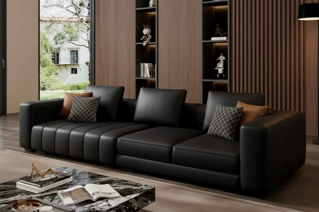 Mix Sofa - Black Leather