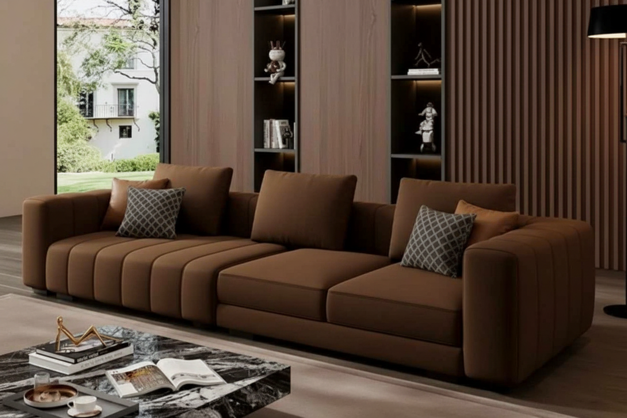 Mix Sofa - Brown Velvet