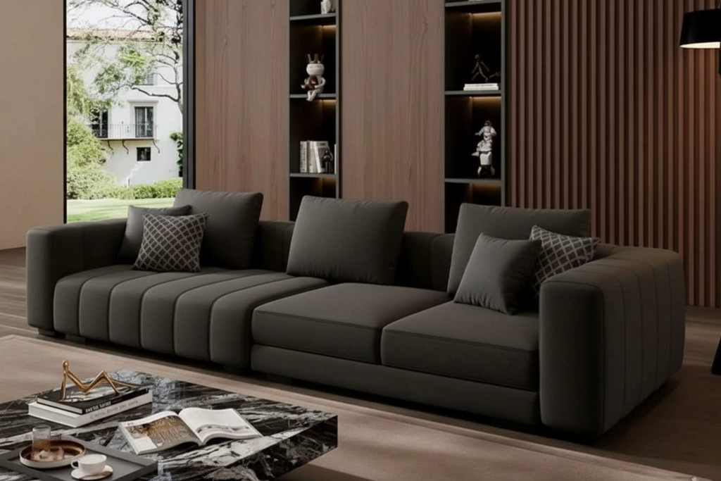Mix Sofa - Dark Gray Velvet