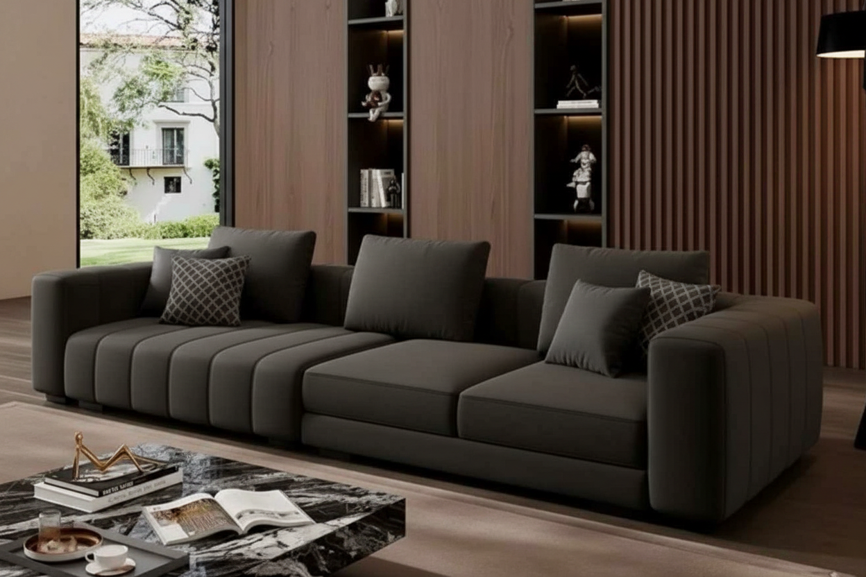 Mix Sofa - Dark Gray Velvet
