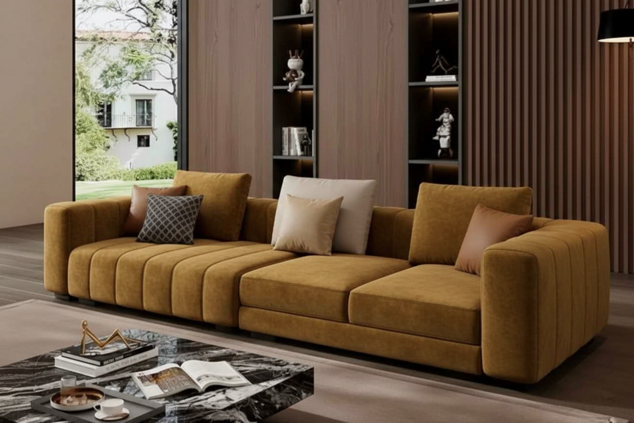 Mix Sofa - Gold Velvet