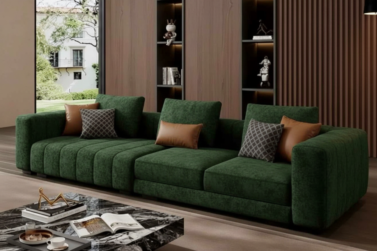Mix Sofa - Green Boucle