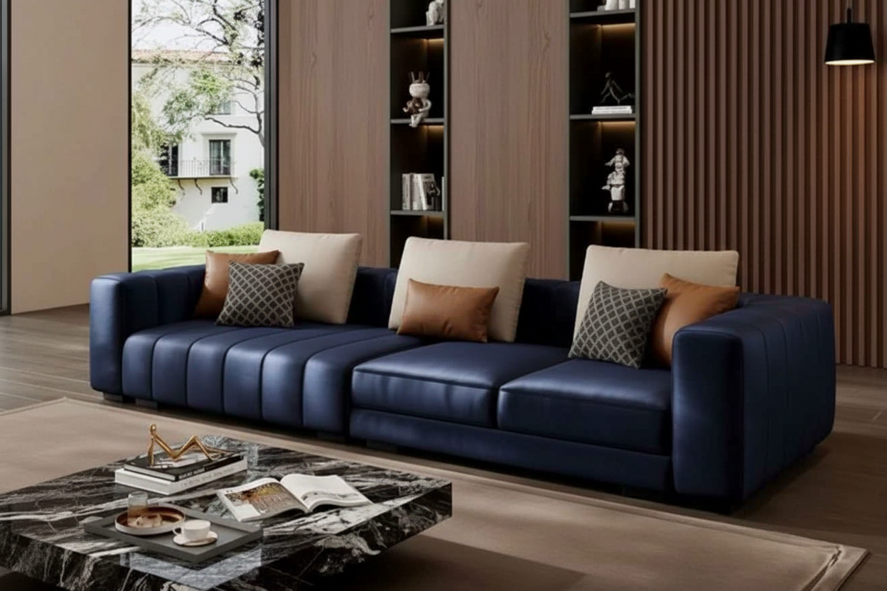 Mix Sofa - Navy Velvet