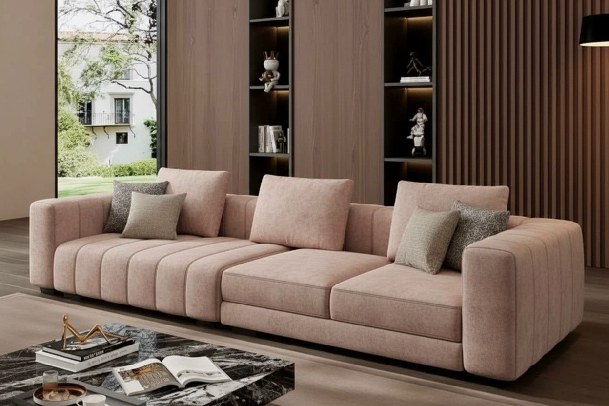 Mix Sofa - Pink Boucle