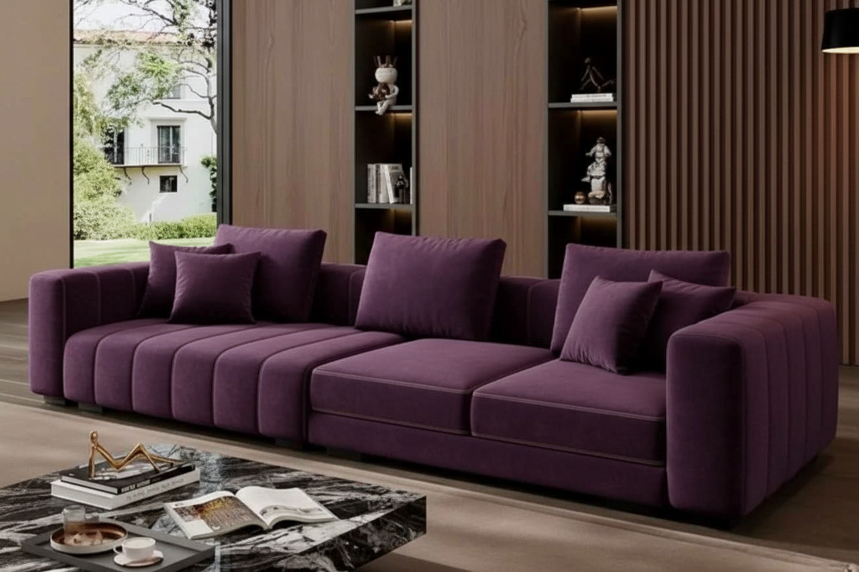 Mix Sofa - Purple Velvet