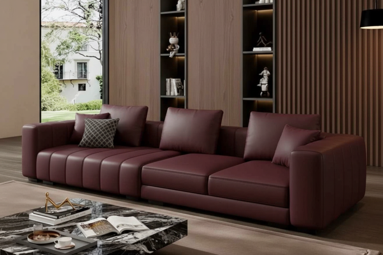 Mix Sofa - Red Leather