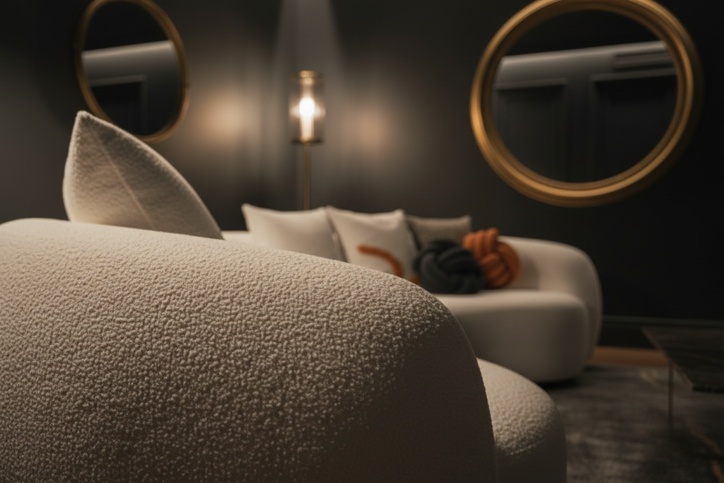 Moon Couch Close-up - Boucle