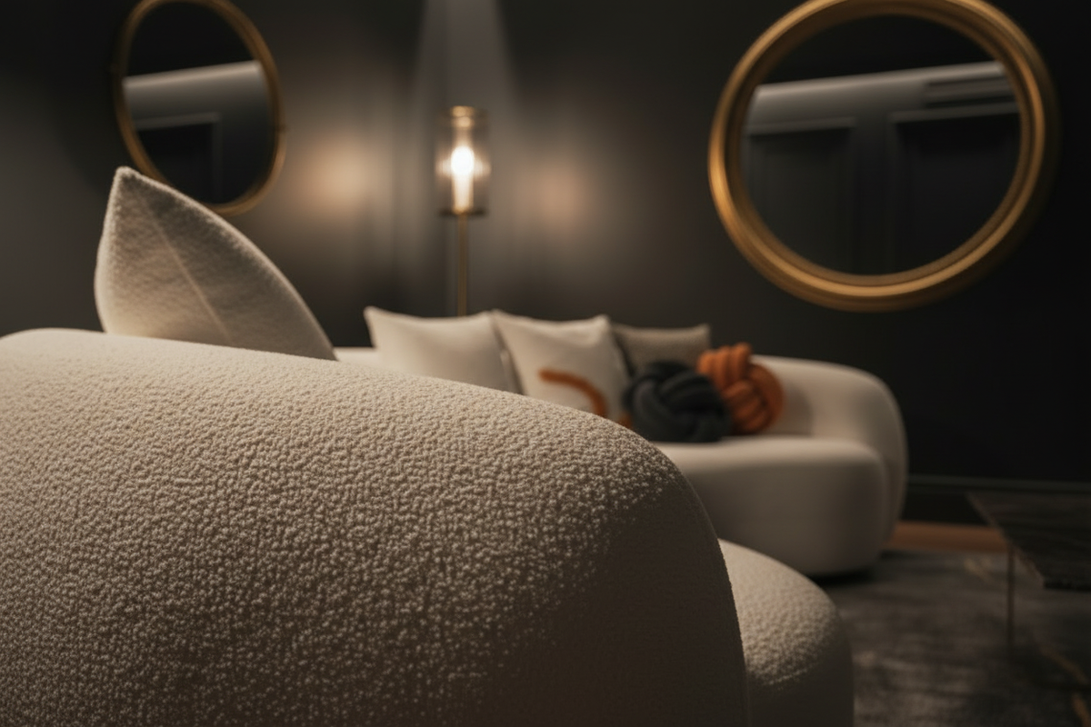 Moon Couch Close-up - Boucle