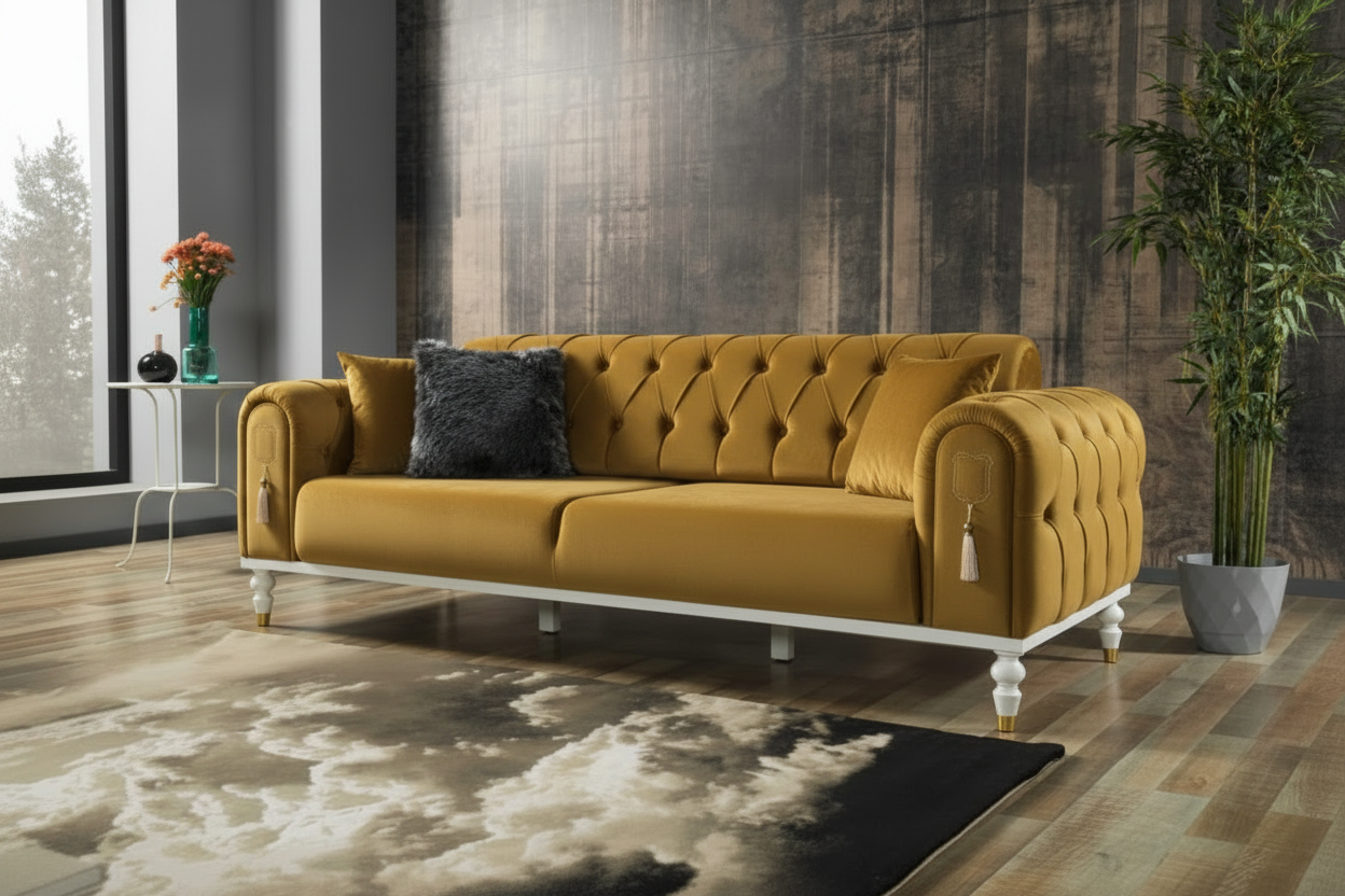 Mustard Chesterfield Sofa