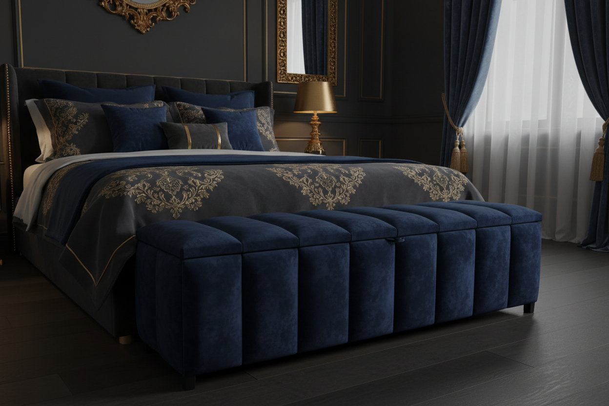 Navy Blue - Dark Luxury Bedroom