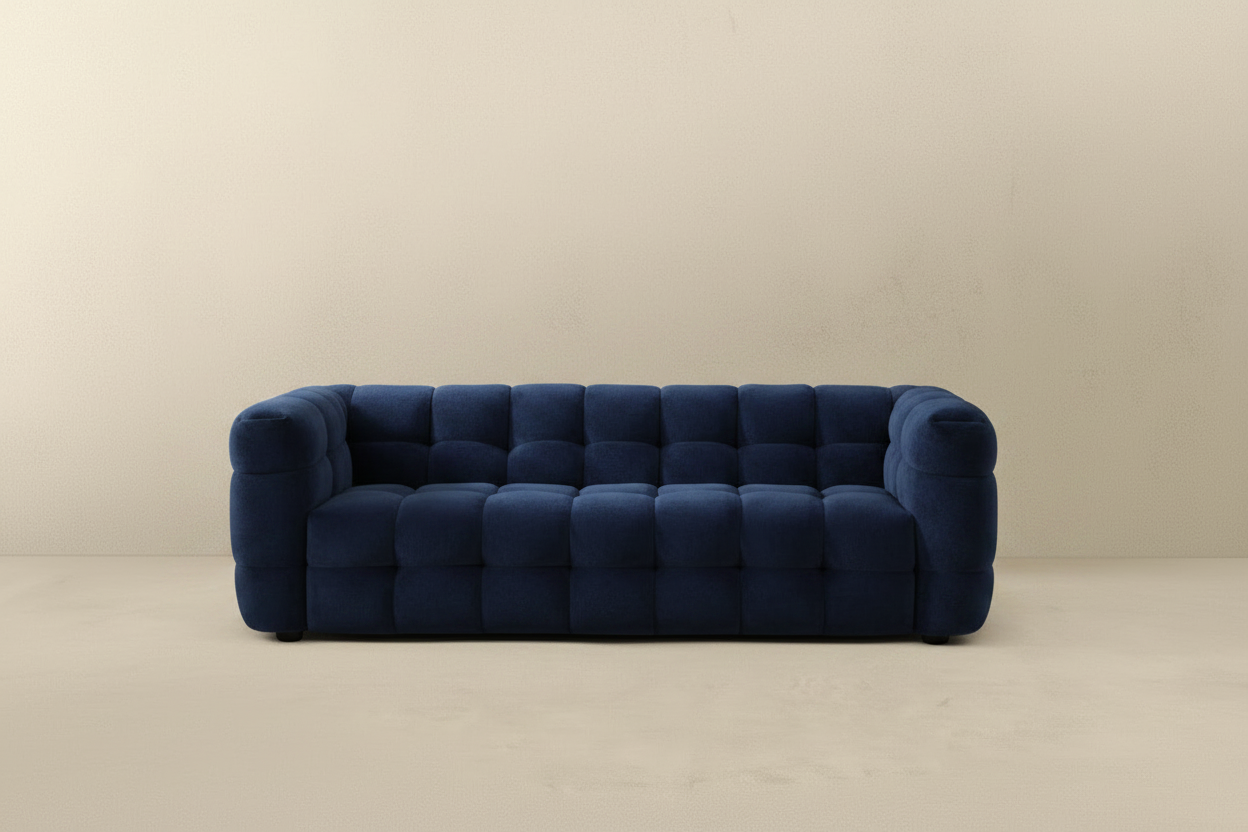 Navy Cube Sofa