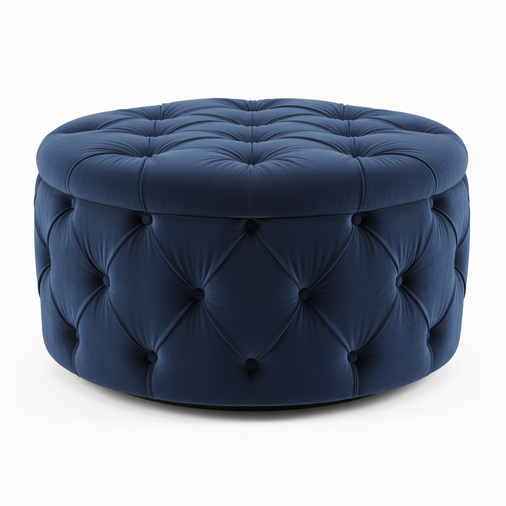 Navy Ottoman