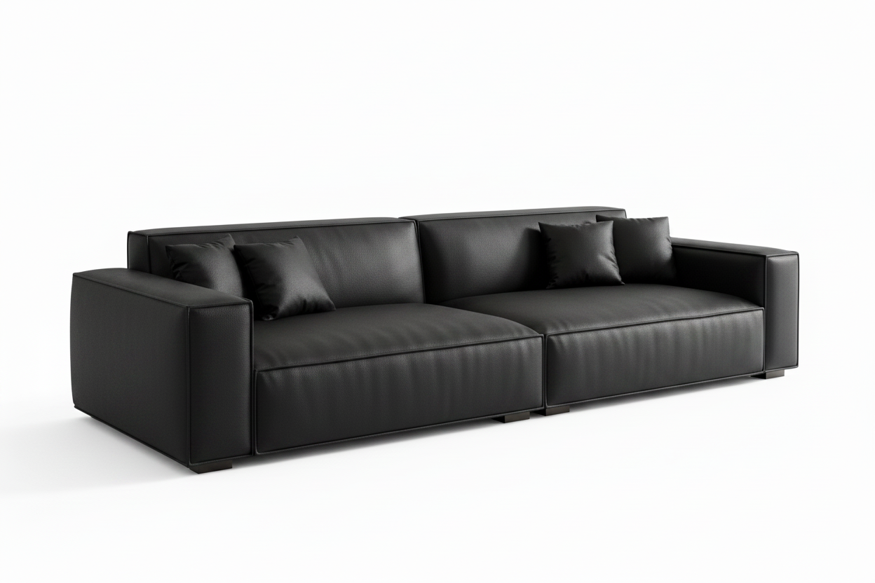 Novo Sofa - Black Leather