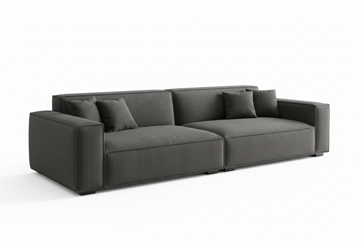 Novo Sofa - Gray Corduroy