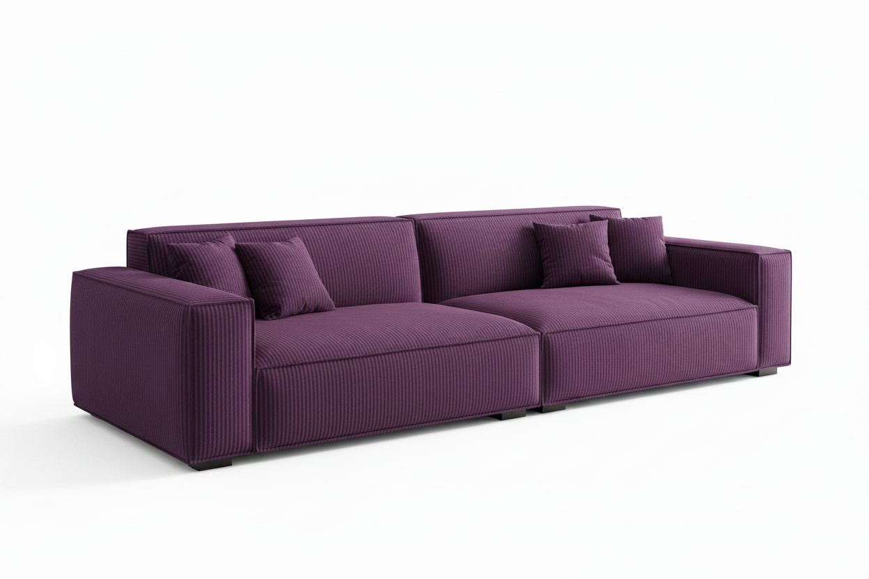 Novo Sofa - Purple Corduroy