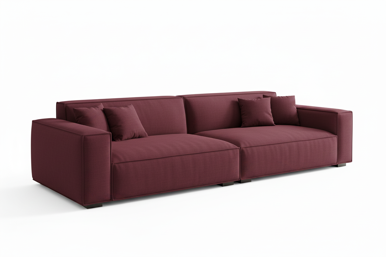 Novo Sofa - Red Linen