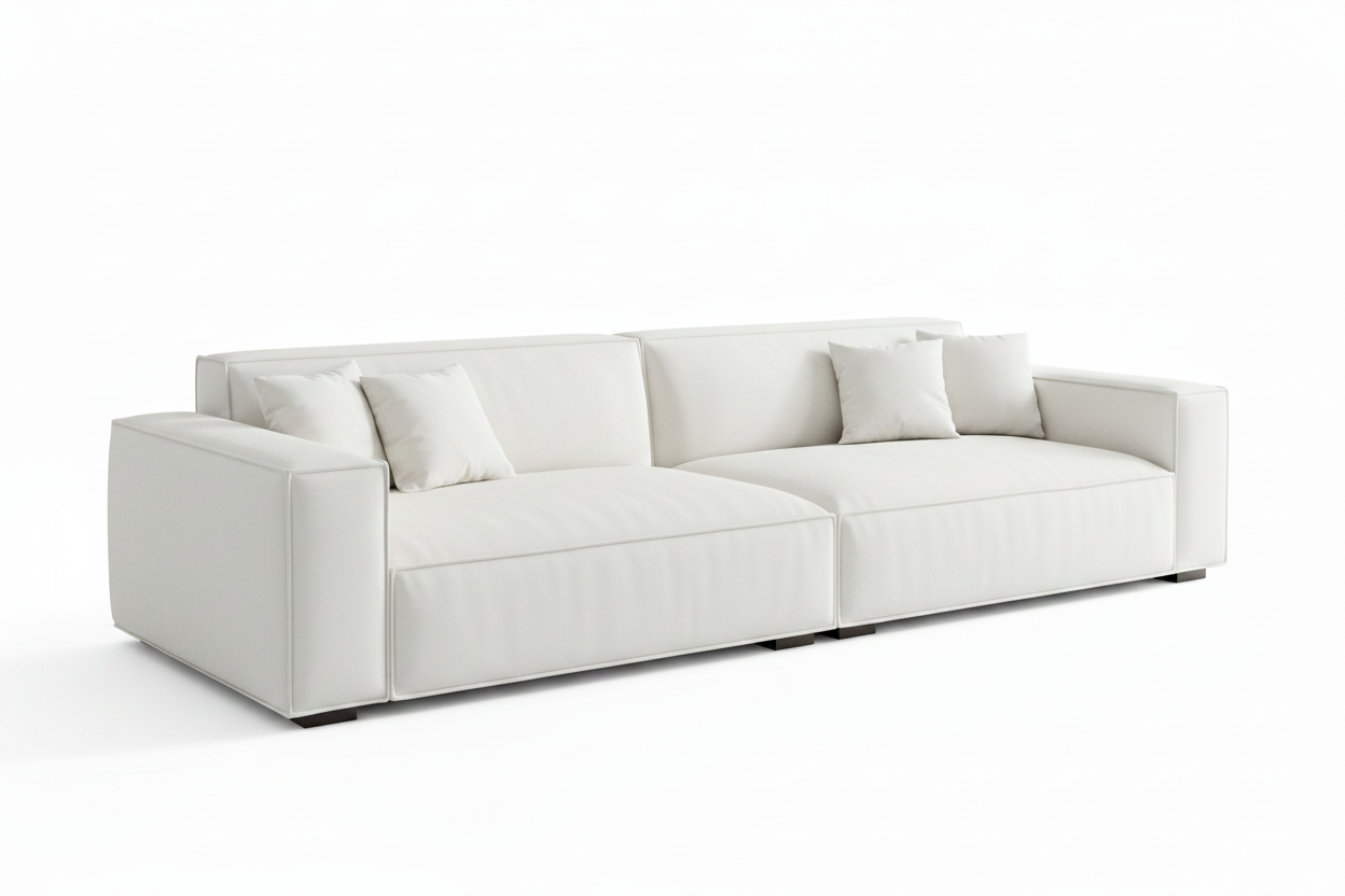 Novo Sofa - White Leather