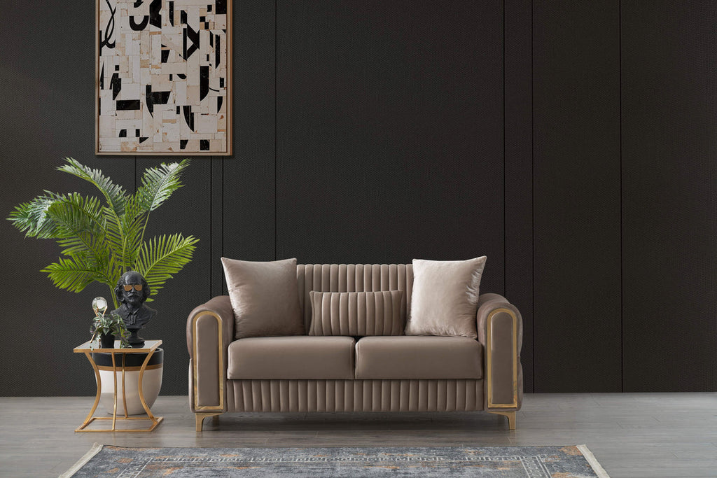 Aurelia Channel-Tufted Velvet Sleeper Sofa