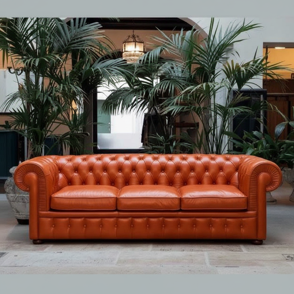 Orange Chesterfield Sofa