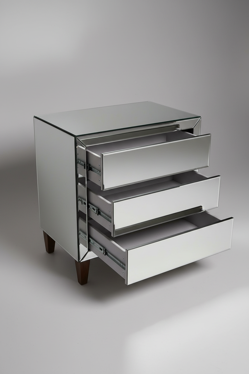 Pandora Pedestal - Open Drawers Studio Shot