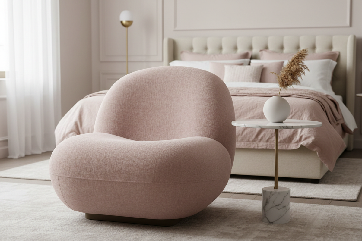 Pink Linen Chair