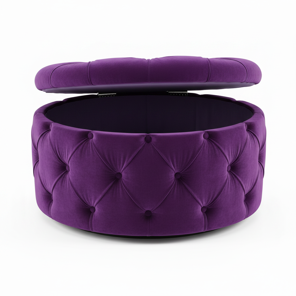 Purple Ottoman Open