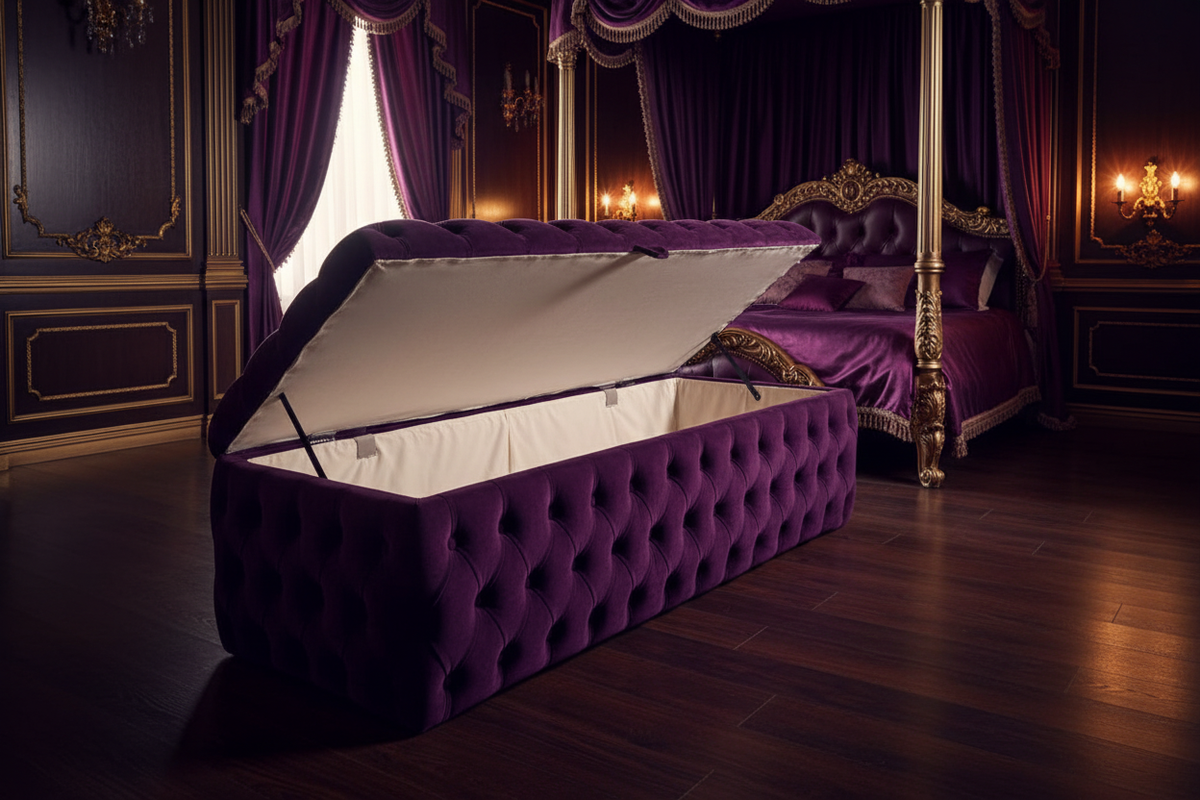 Purple Velvet Open Lid