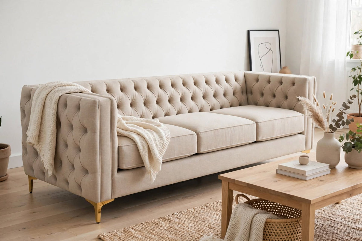 Chester 3-Seater Tufted Sofa