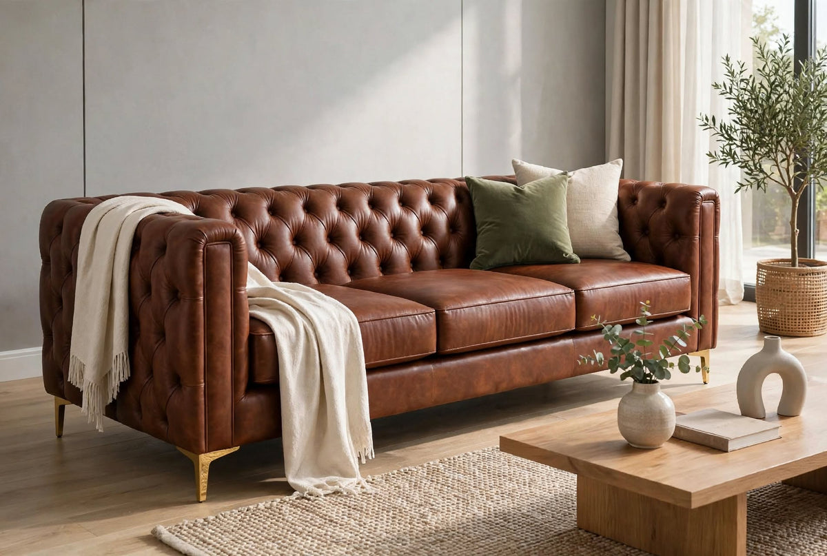 Chester 3-Seater Tufted Sofa