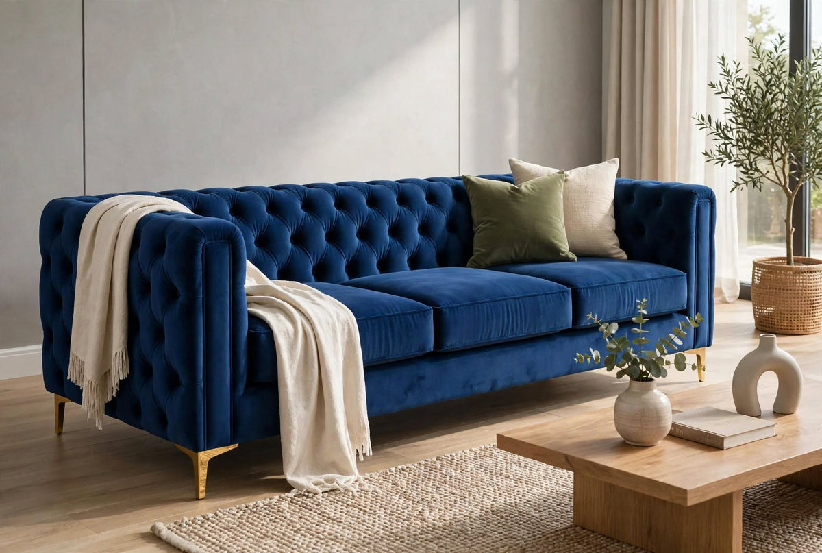 Chester 3-Seater Tufted Sofa