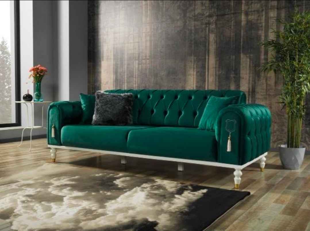 Luxury Chesterfield Tufted Velvet Sofa