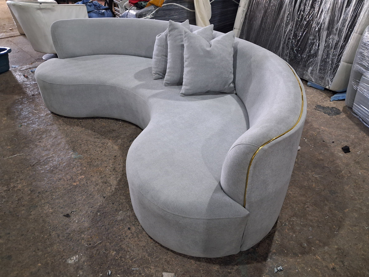 Head Leather Five-Seater Sofa