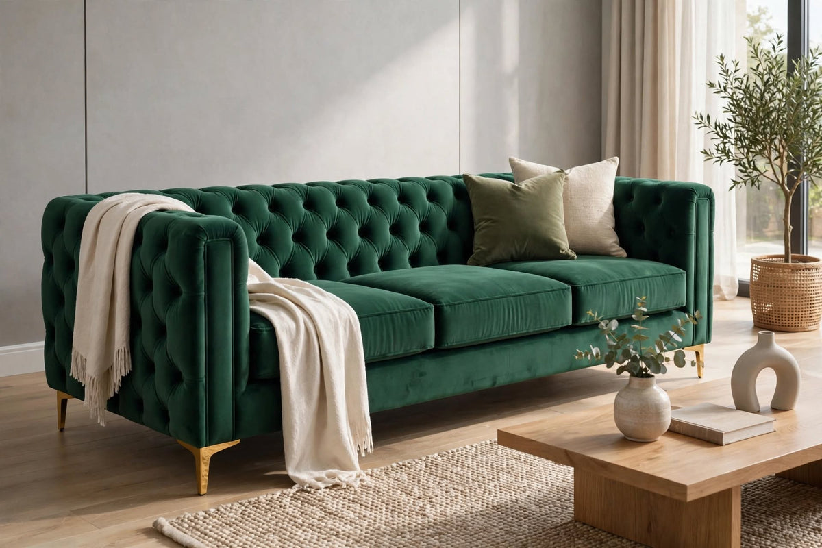 Chester 3-Seater Tufted Sofa