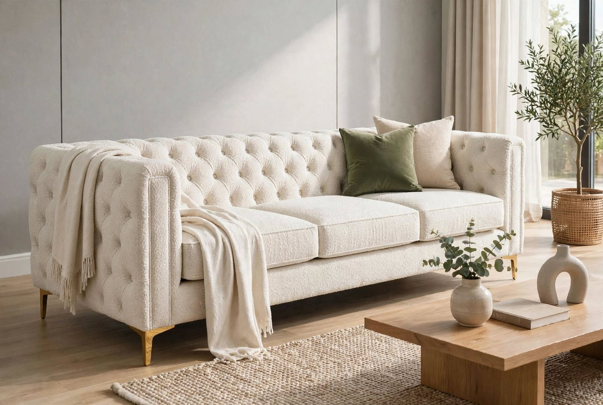 Chester 3-Seater Tufted Sofa