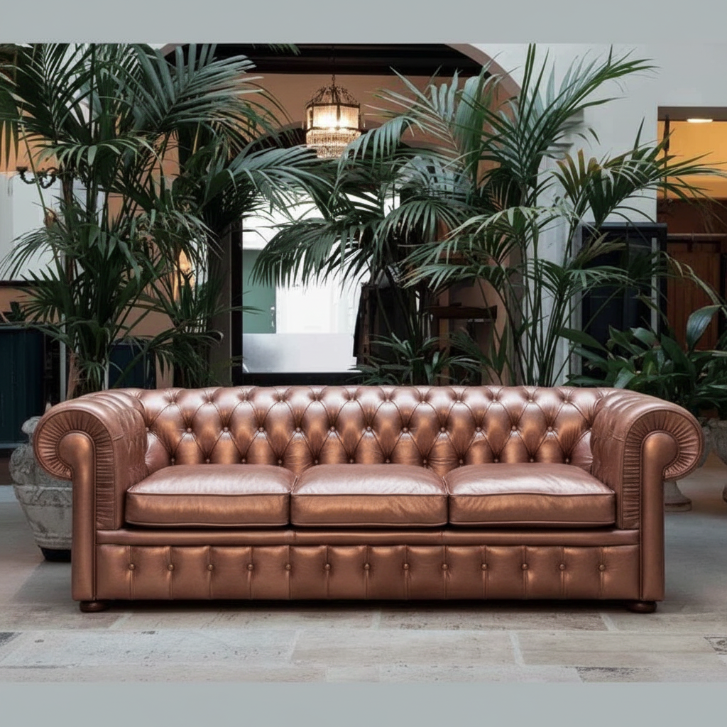 Rose Gold Chesterfield Sofa