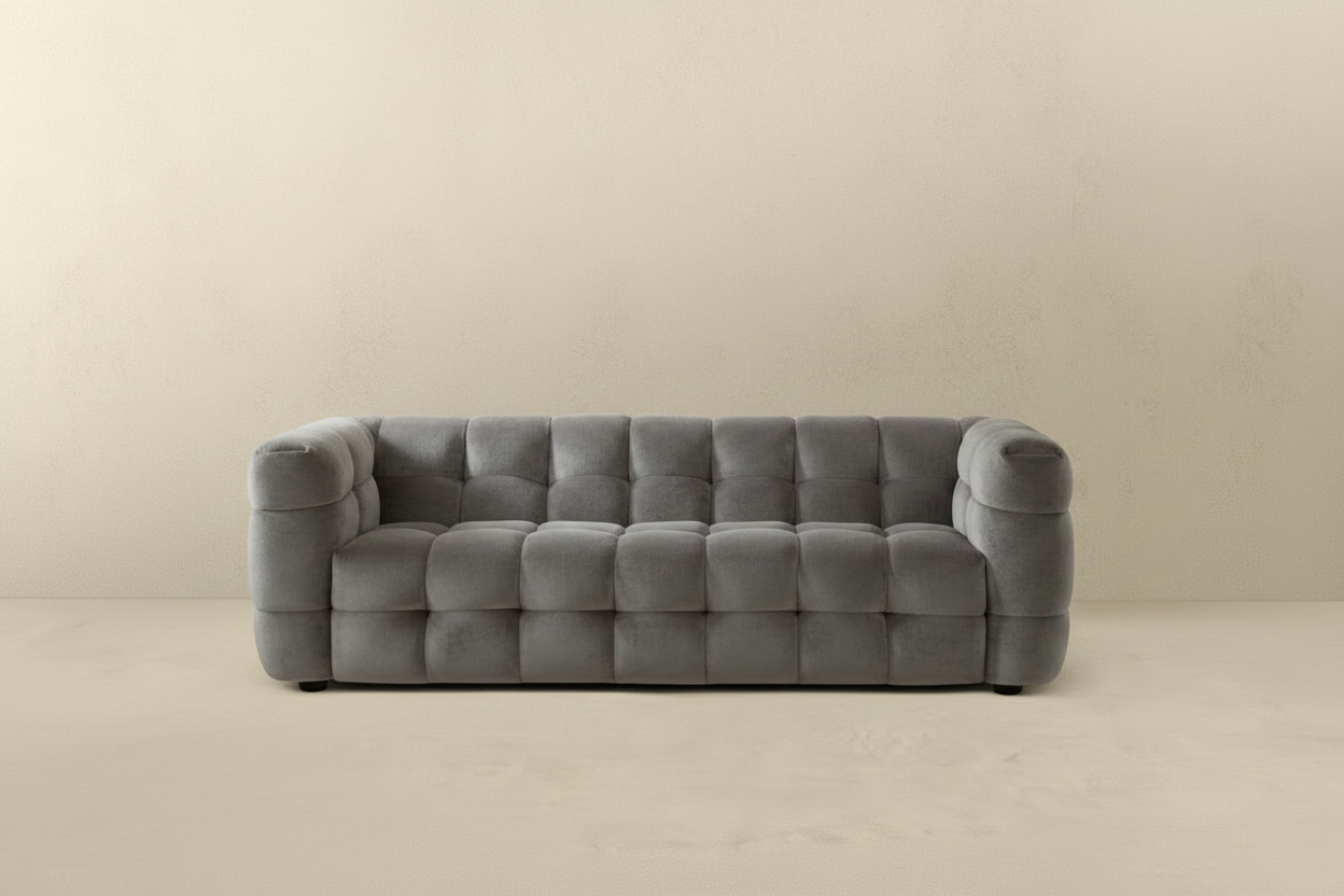 Silver Cube Sofa