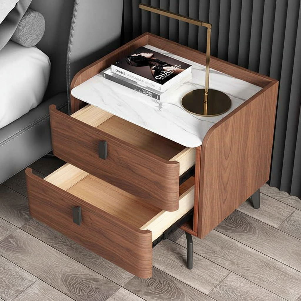 Walnut Brown bedside table variant