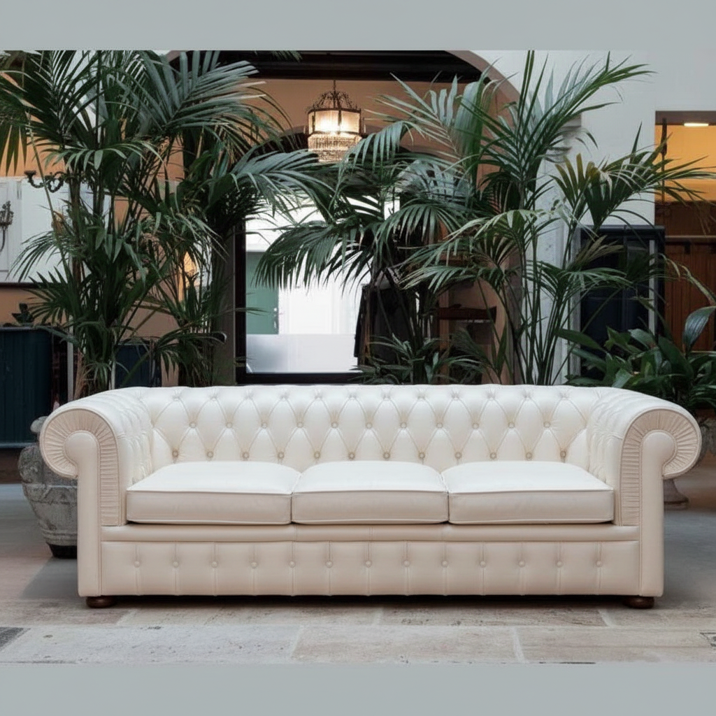 White Chesterfield Sofa