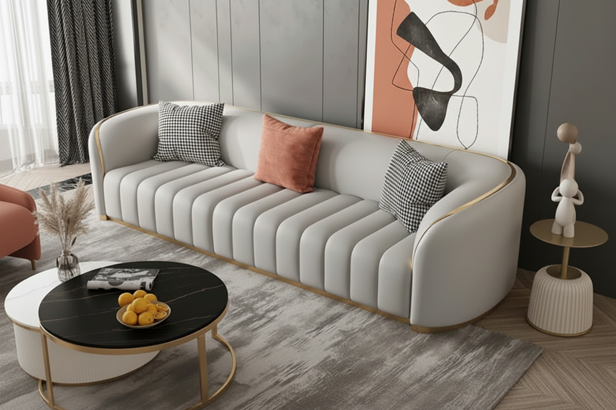 White Head Sofa