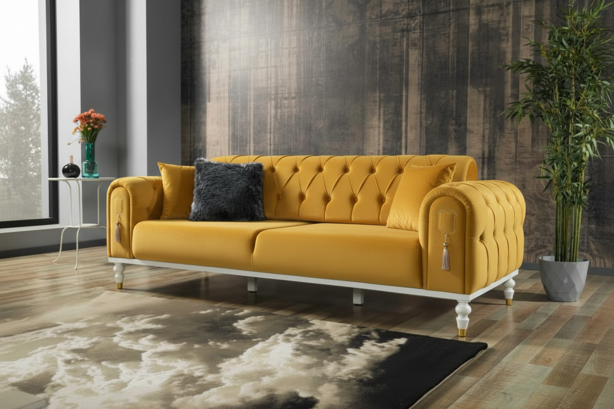Yellow Chesterfield Sofa