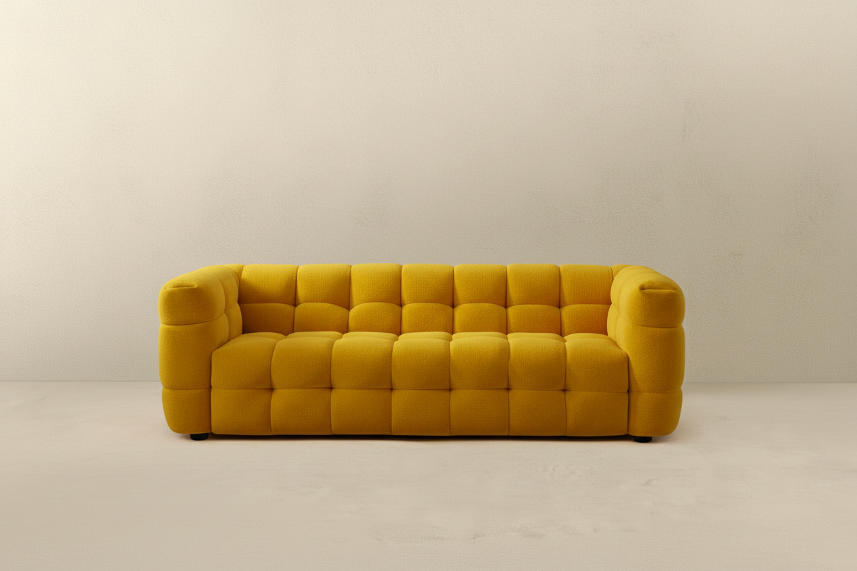 Yellow Cube Sofa